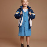 Polly Corduroy Pinafore Dress - Lake