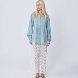 Oversized Shirt - Blue Plaid