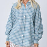 Oversized Shirt - Blue Plaid