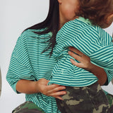 Cool Mint Stripe Tee - Adults