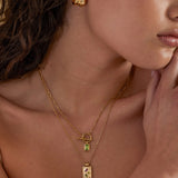 Apatite Gold Toggle Necklace