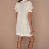 Gabby Collared Mini Dress - Cream