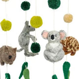 Mobile-Handmade Felted Australian Animals