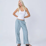 Racer Pant - Blue Plaid