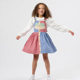Patchwork Stripe Heidi Pinafore Dress - Primary