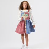 Patchwork Stripe Heidi Pinafore Dress - Primary