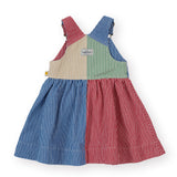 Patchwork Stripe Heidi Pinafore Dress - Primary