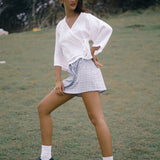 Bare Road - Fleur Skirt in Cloud Plaid