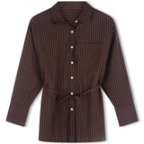 Rae Shirt - Espresso Stripe