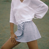 Bare Road - Fleur Skirt in Cloud Plaid