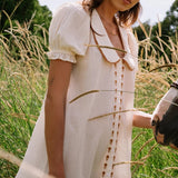 Gabby Collared Mini Dress - Cream