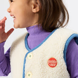 Reversible Chambray Button Vest - Vintage Blue