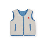 Reversible Chambray Button Vest - Vintage Blue