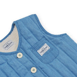 Reversible Chambray Button Vest - Vintage Blue