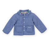 Wild Strawberry Gingham Padded Jacket - Classic Blue