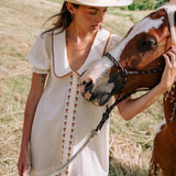Gabby Collared Mini Dress - Cream