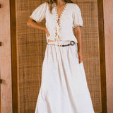 Gabby Tie Blouse - Cream
