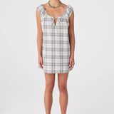 Delilah Dress - Black and Cream Check