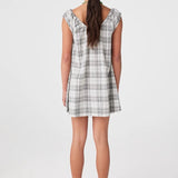 Delilah Dress - Black and Cream Check