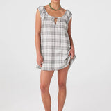 Delilah Dress - Black and Cream Check