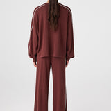 Pippa Long Sleeve Tee - Raison + Cream