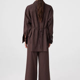 Rae Shirt - Espresso Stripe