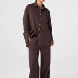 Rae Shirt - Espresso Stripe