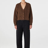 Liora Fluffy Cardigan - Espresso