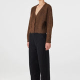 Liora Fluffy Cardigan - Espresso