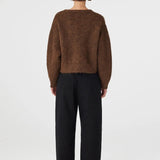 Liora Fluffy Cardigan - Espresso