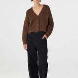Liora Fluffy Cardigan - Espresso