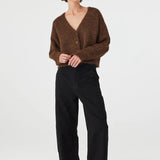 Liora Fluffy Cardigan - Espresso