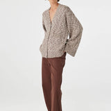 Emmet Cardigan - Chocolate & Cream