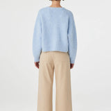 Liora Fluffy Cardigan - Sky
