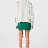 Pippa Long Sleeve - Cream & Palm Green
