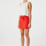 Pippa Mini Skirt - Cherry Red