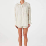 Rae Shirt - Olive Stripe