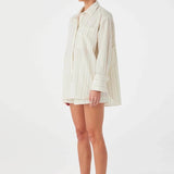 Rae Shirt - Olive Stripe