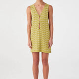 Onda Shift Dress - Matcha Wave