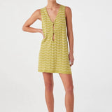 Onda Shift Dress - Matcha Wave
