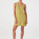 Onda Shift Dress - Matcha Wave