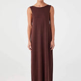 Poppy Reversible Maxi Dress - Chocolate
