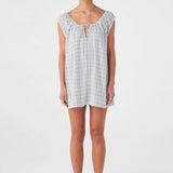 Camille Dress - Powder Blue Check