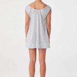 Camille Dress - Powder Blue Check