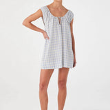 Camille Dress - Powder Blue Check