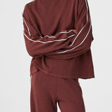 Pippa Long Sleeve Tee - Raison + Cream