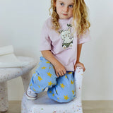 Holiday Pants - Blue + Mustard Stars