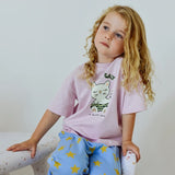Holiday Pants - Blue + Mustard Stars