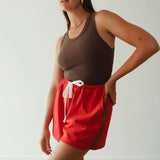 Everyday Shorts - Burnt Red/Brown Stripe