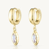 Belle Moonstone Gold Huggies